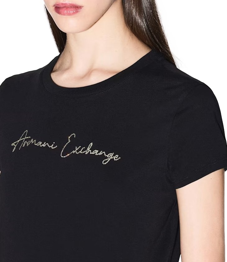 T-Shirt Armani Exchange XW001457AF10356 Donna - Black / Gold