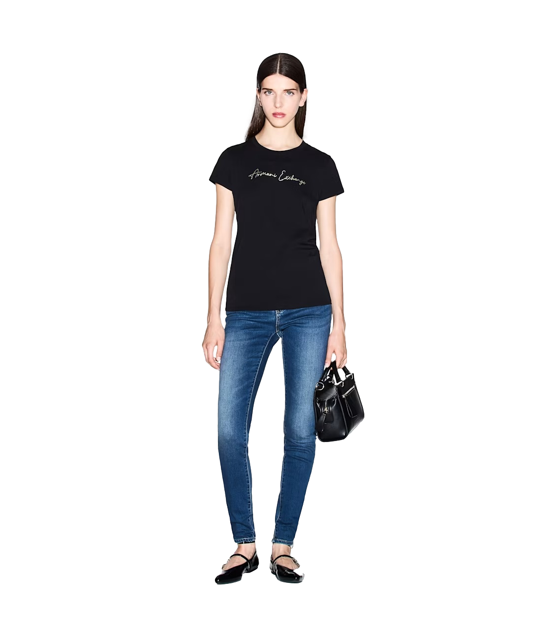 T-Shirt Armani Exchange XW001457AF10356 Donna - Black / Gold