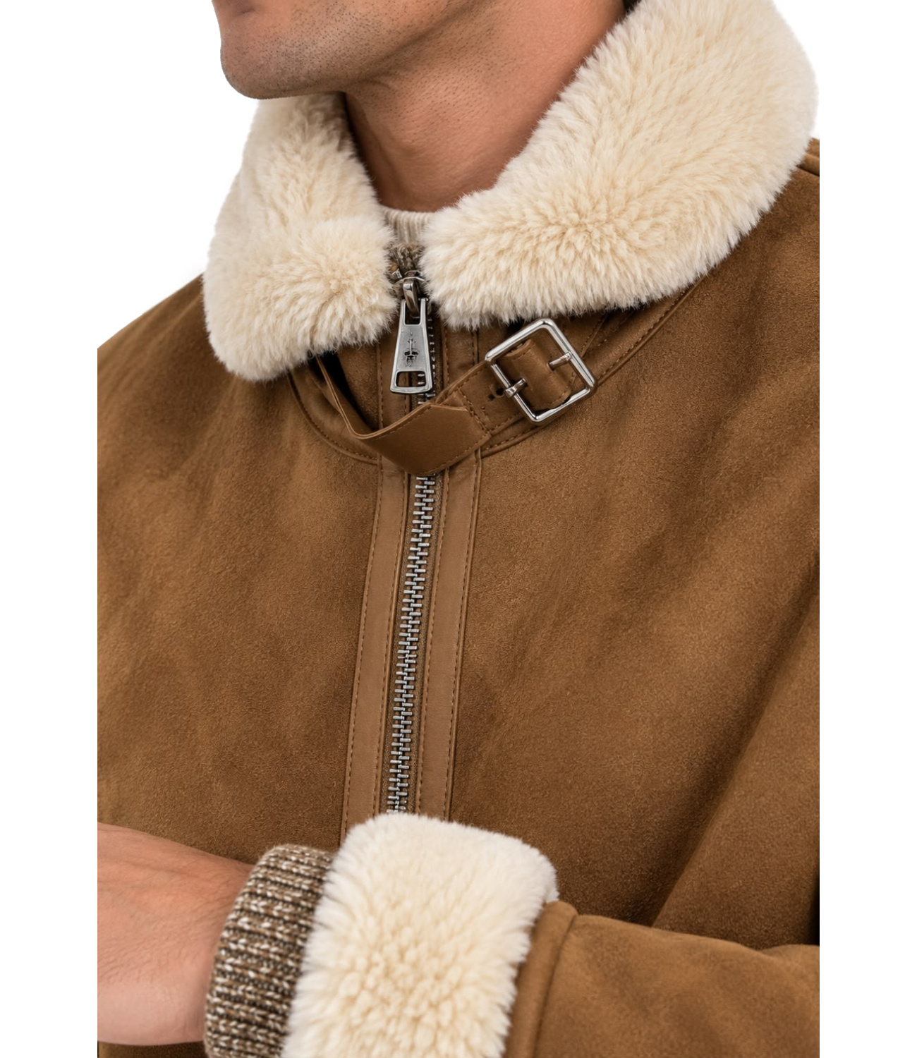 Giacca pelle At.p.co A333SVENMT7 Uomo - Cammello