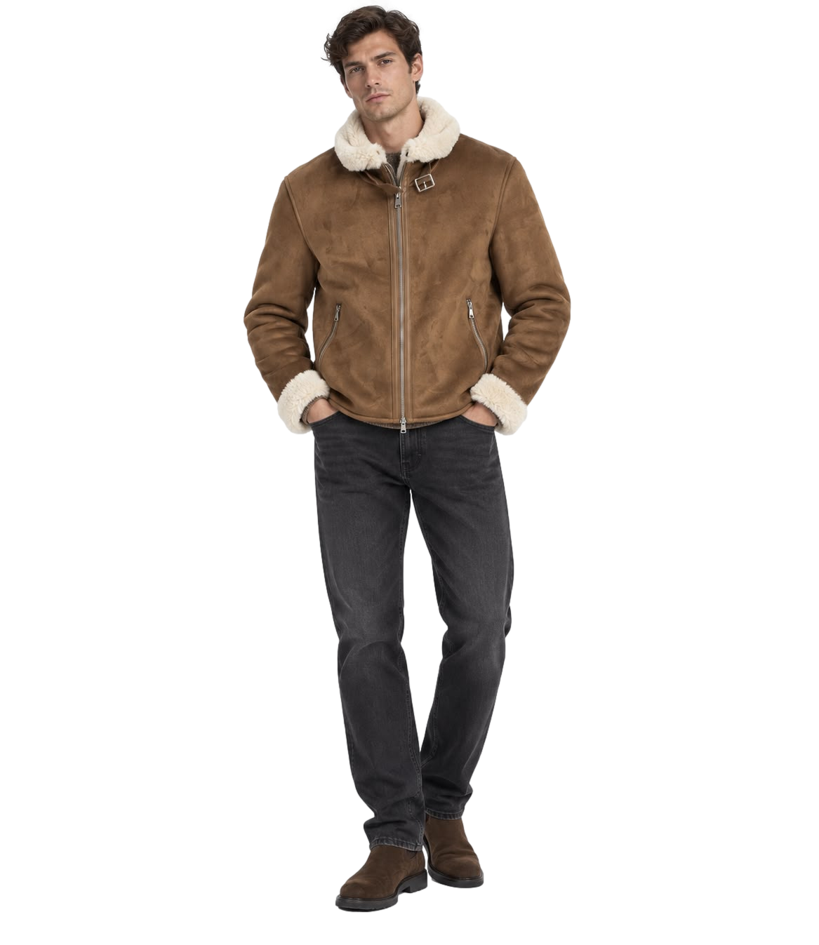 Giacca pelle At.p.co A333SVENMT7 Uomo - Cammello