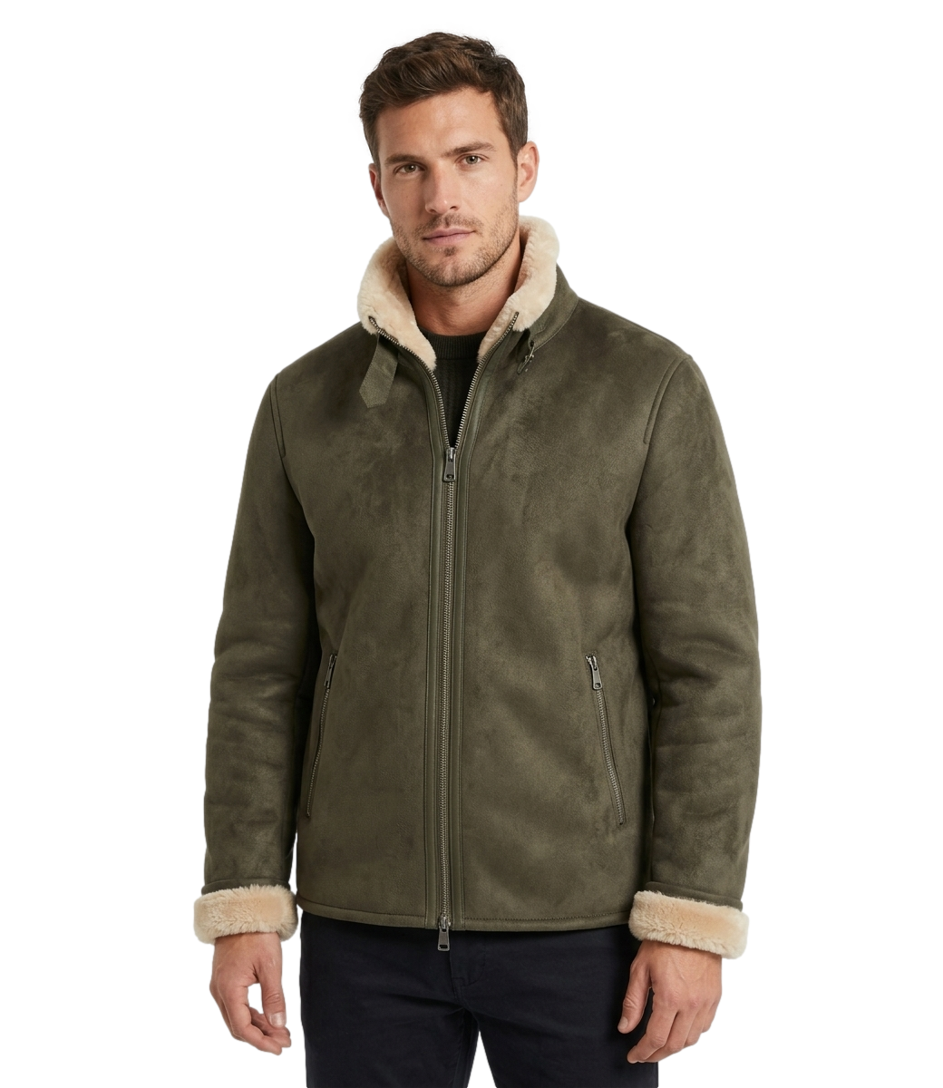 Giacca pelle At.p.co A333SVENMT7 Uomo - Verde Scuro