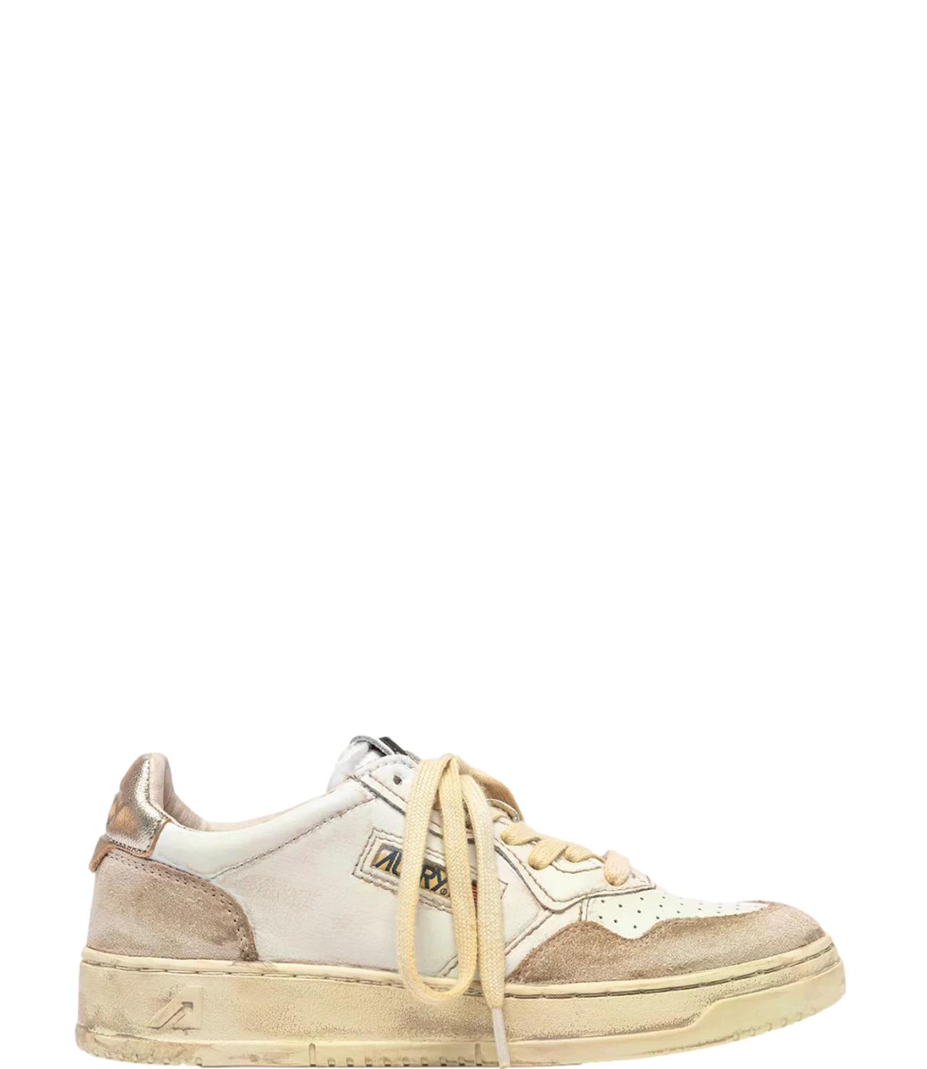 Sneakers Autry AULW LS75 Donna - Leat/suede Wht/gold