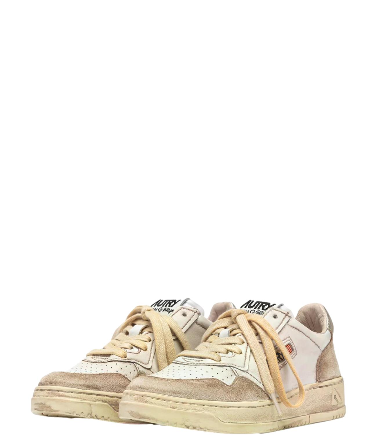 Sneakers Autry AULW LS75 Donna - Leat/suede Wht/gold