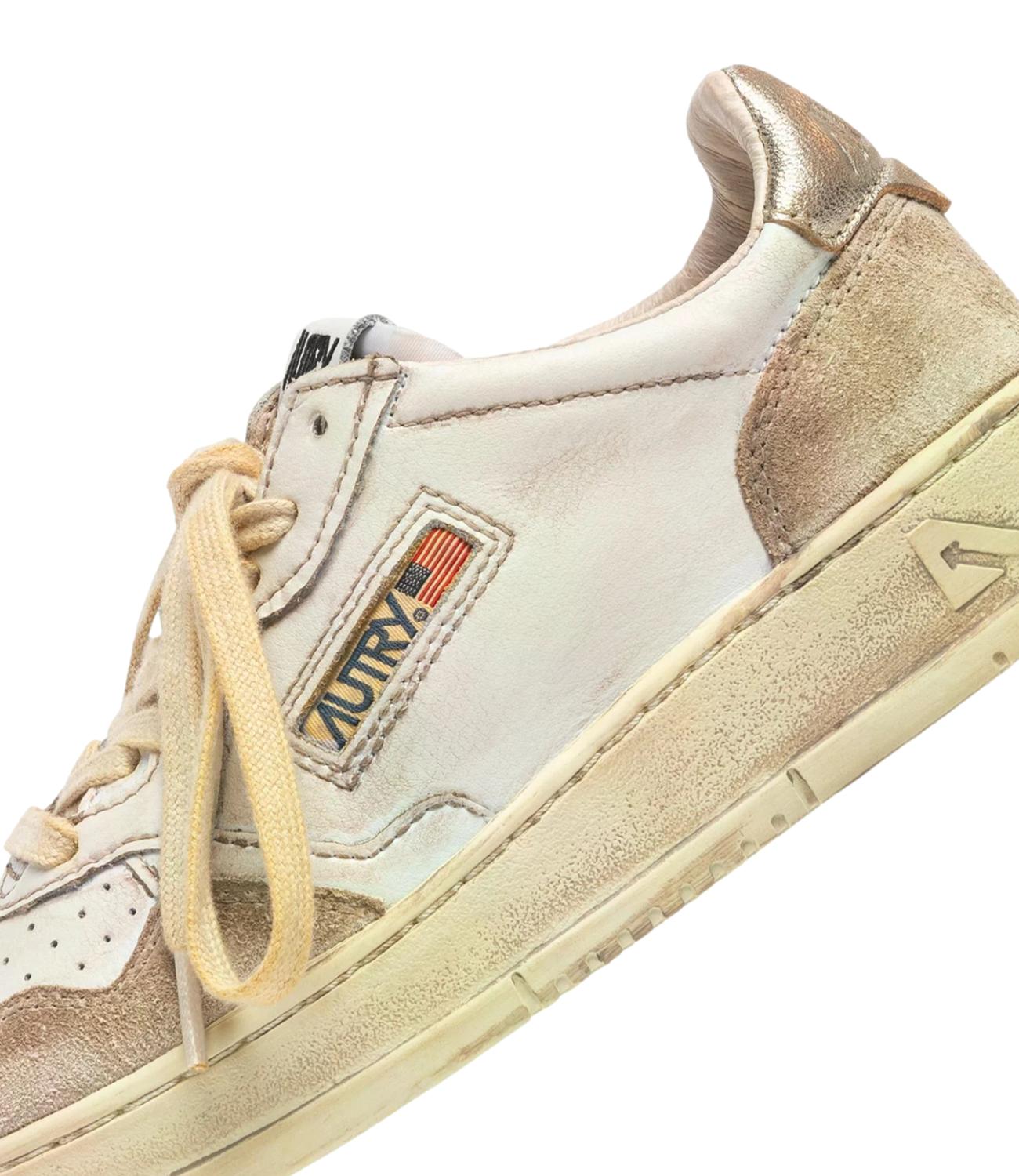 Sneakers Autry AULW LS75 Donna - Leat/suede Wht/gold