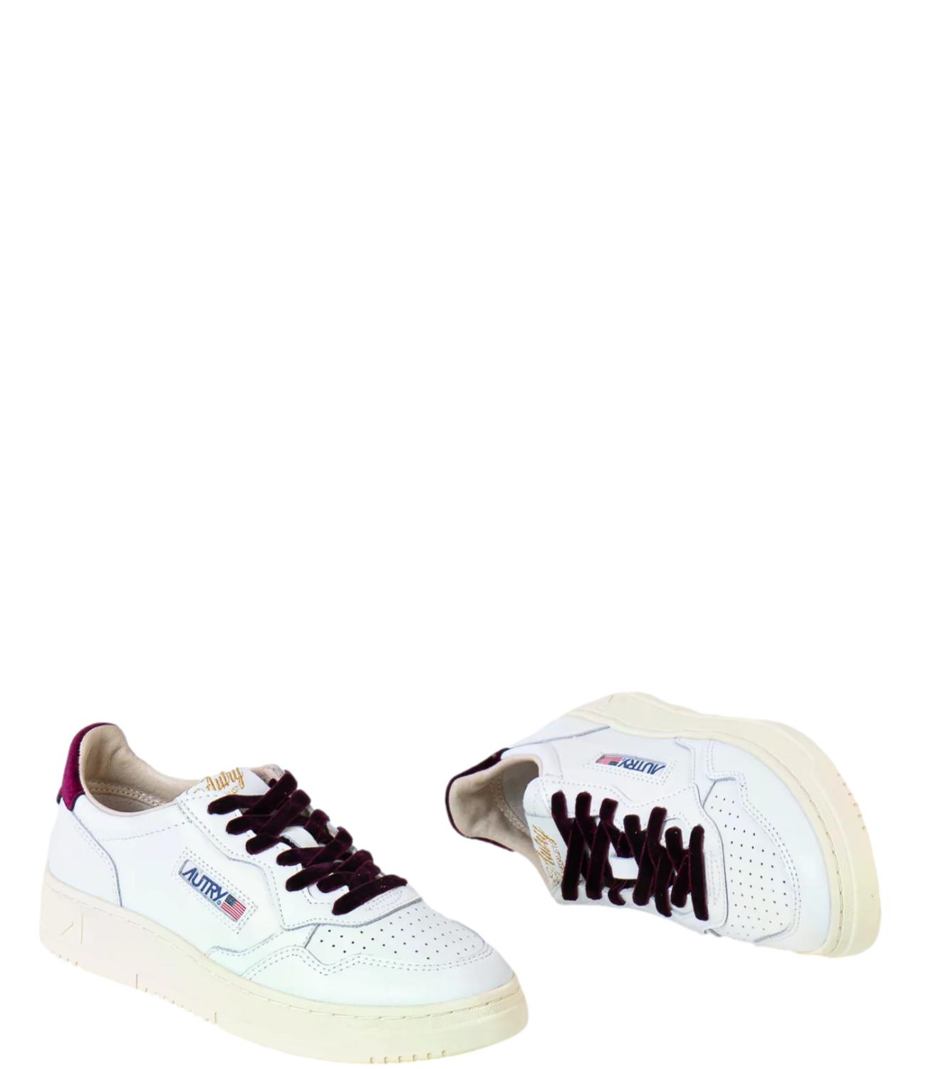 Sneakers Autry AULW VZ01 Donna - Leather/velvet/logo White/fig