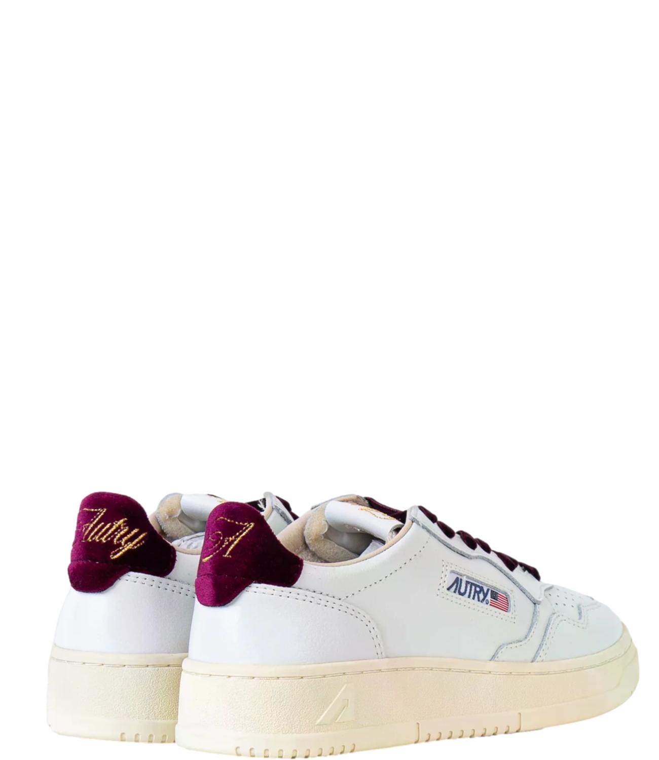 Sneakers Autry AULW VZ01 Donna - Leather/velvet/logo White/fig