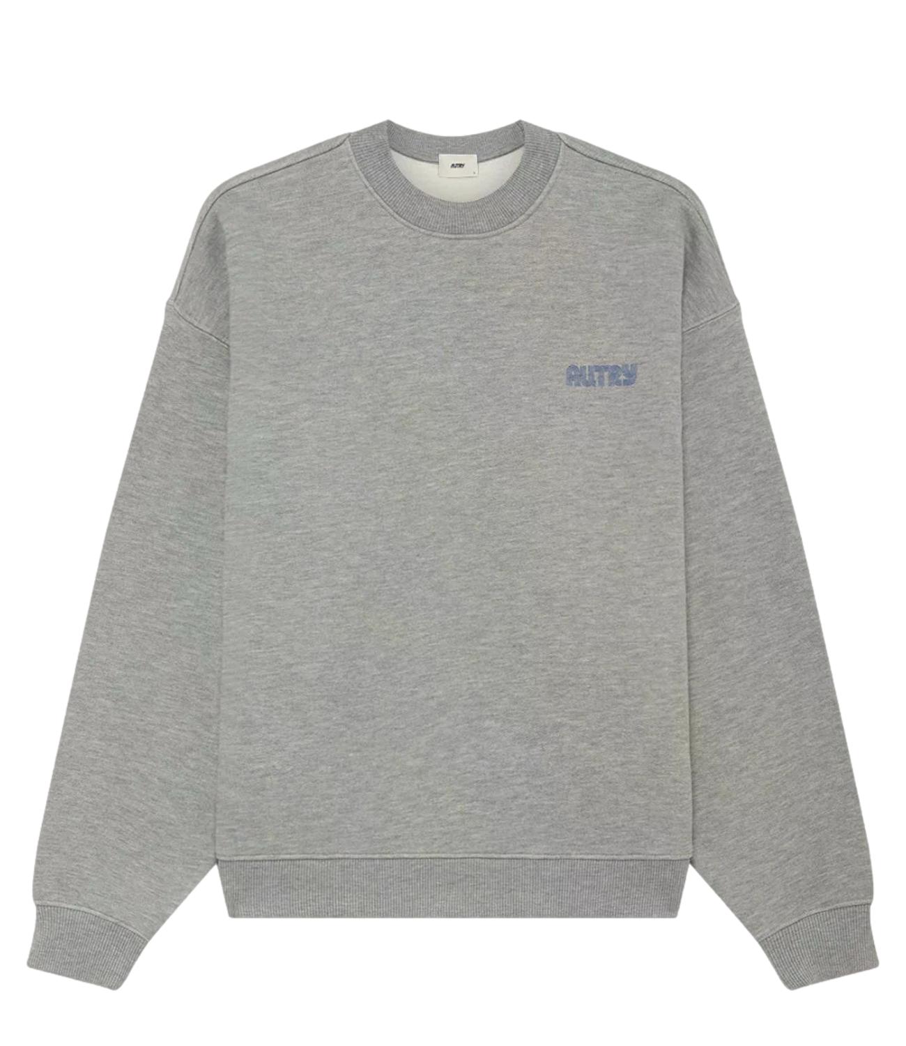 Felpa Autry girocollo uomo grigio melange