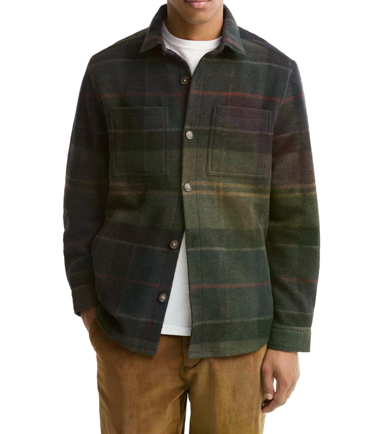 Woodlane Tail Brush Check Overshirt tartan