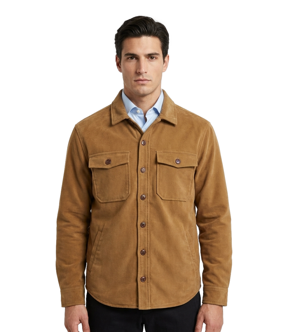 Bl'ker moleskine shirt trapunta hunter