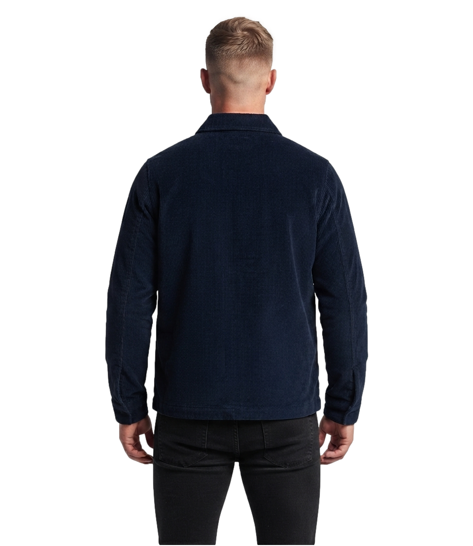 Work shirt velvet reversible blu navy