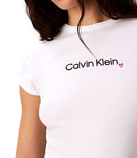 T-Shirt Calvin Klein LV047H835G Donna - Bianco