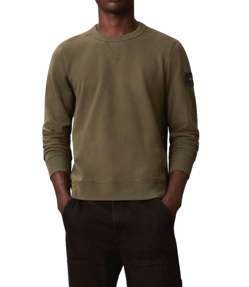 Felpa Calvin Klein LV04RJ200G Uomo - Olive Night