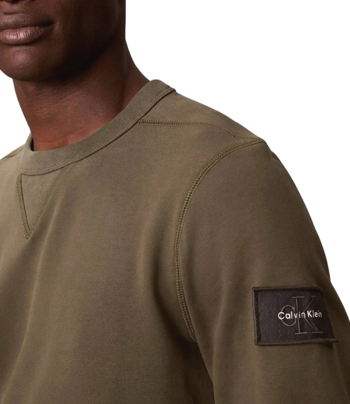 Felpa Calvin Klein LV04RJ200G Uomo - Olive Night
