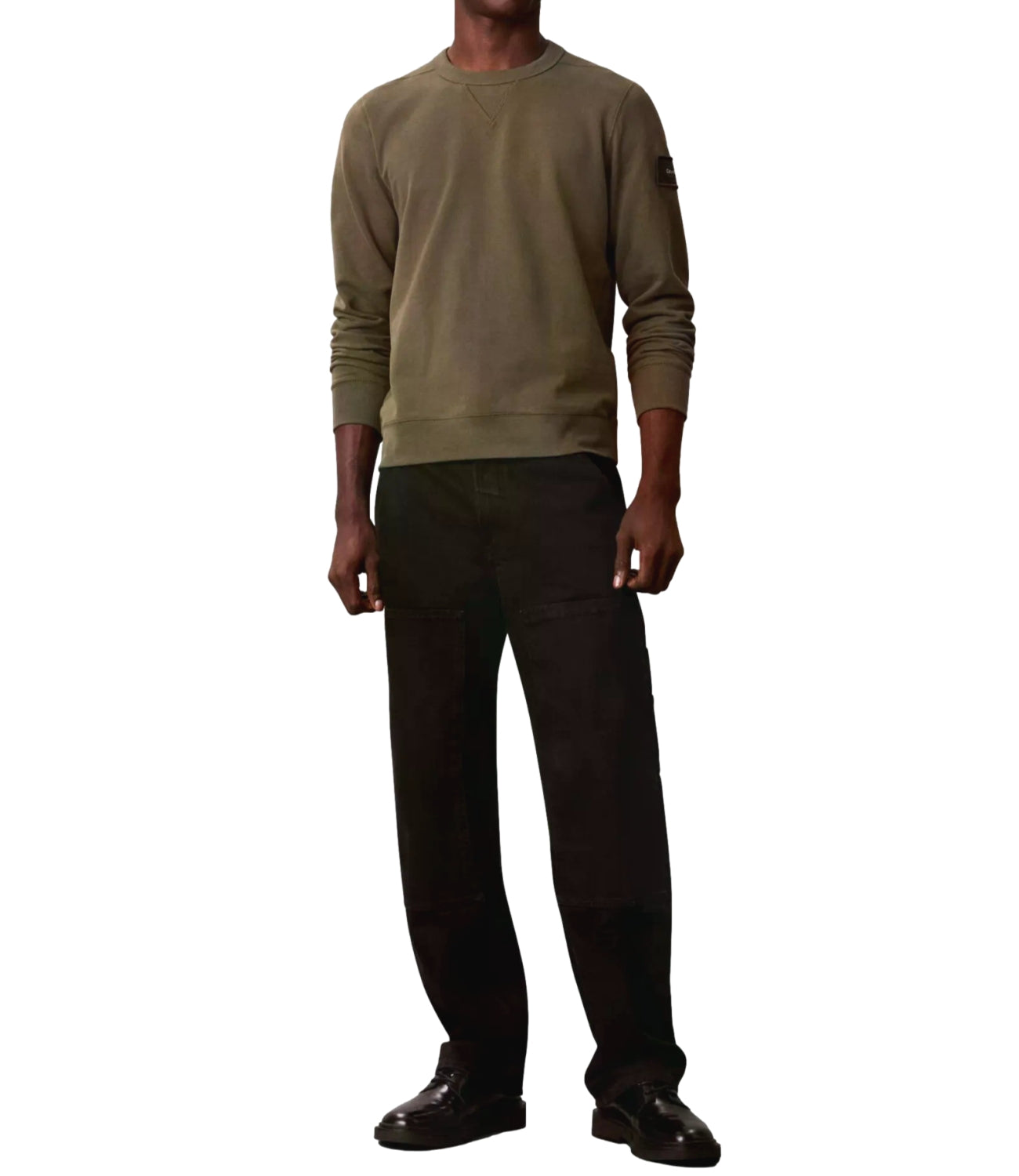 Felpa Calvin Klein LV04RJ200G Uomo - Olive Night