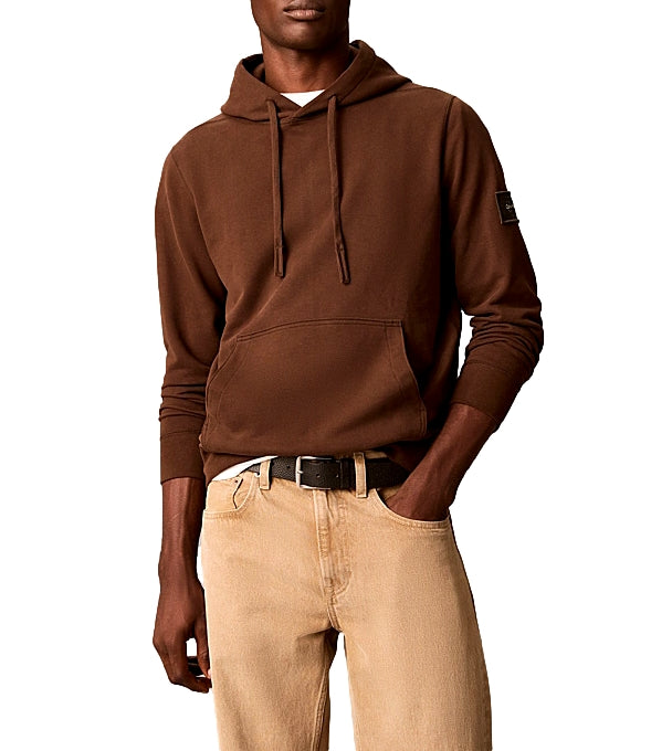 Felpa cappuccio Calvin Klein LV04RJ201G Uomo - Brown Cork
