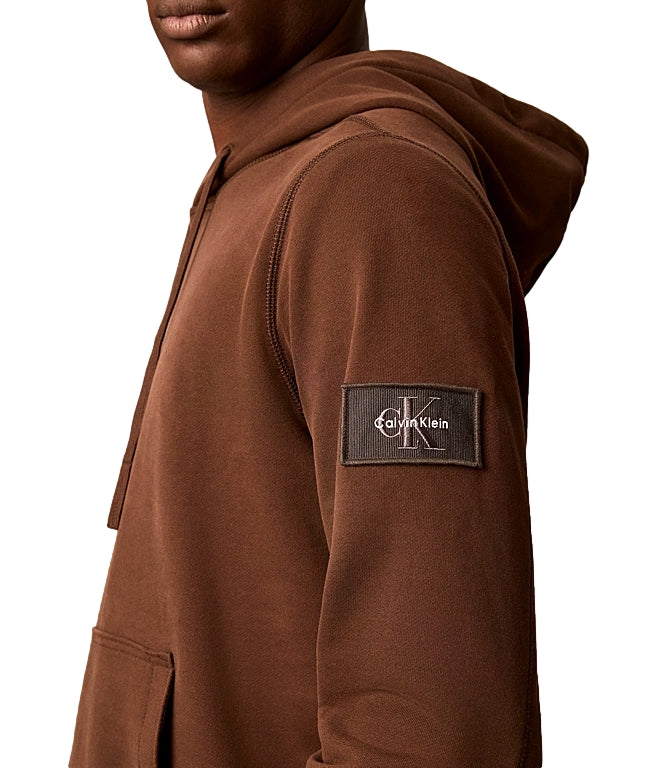 Felpa cappuccio Calvin Klein LV04RJ201G Uomo - Brown Cork