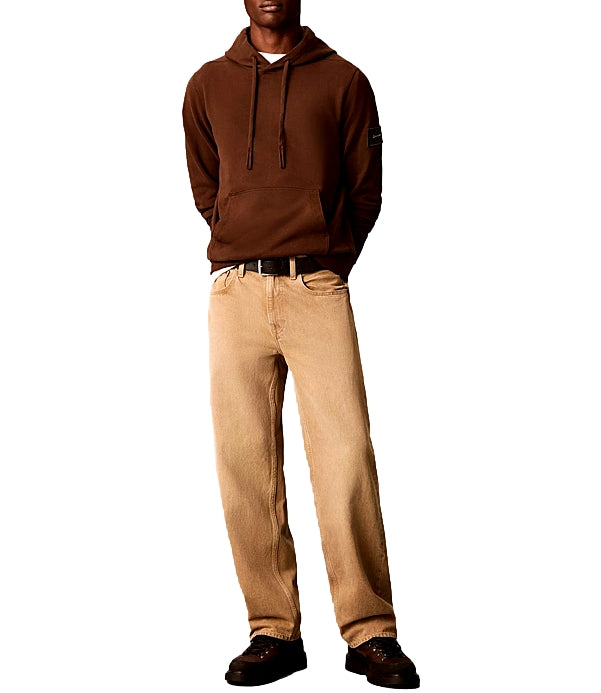 Felpa cappuccio Calvin Klein LV04RJ201G Uomo - Brown Cork