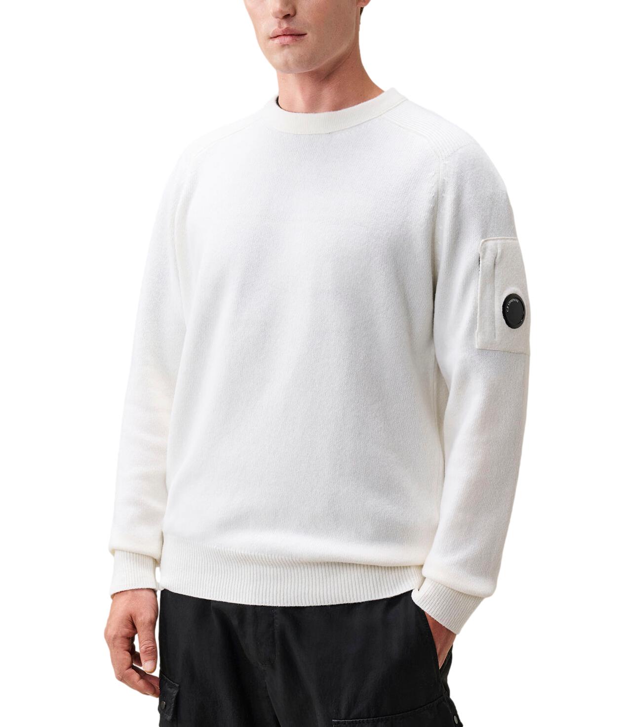 Maglia C.p. Company 21CMKN085A-110149A Uomo - Off White Melange