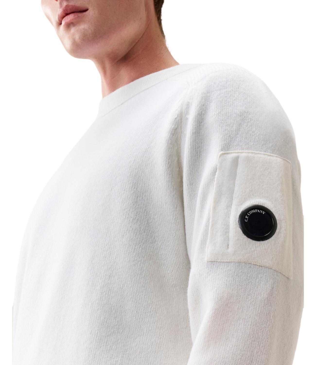 Maglia C.p. Company 21CMKN085A-110149A Uomo - Off White Melange