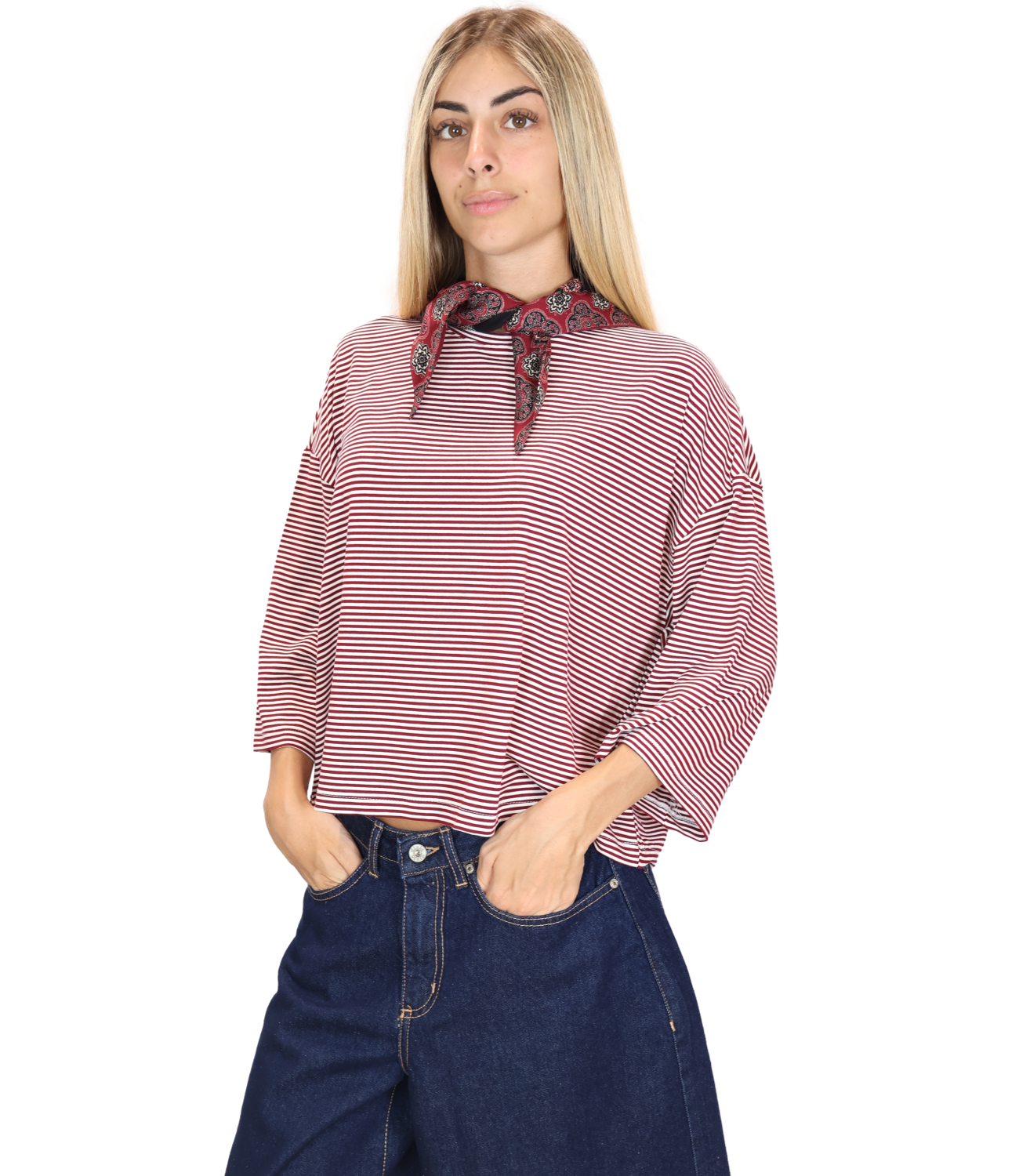 T-Shirt Dixie T262B064 Donna - Bordeaux