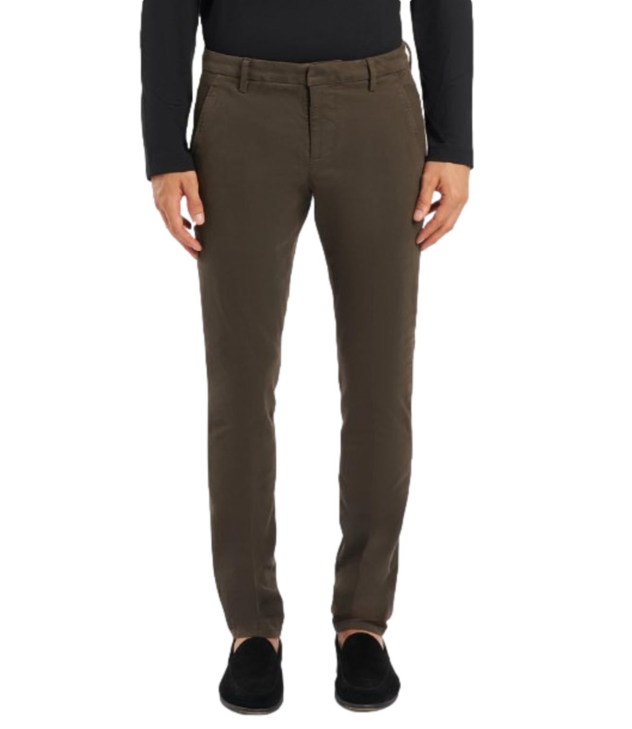 Pantaloni Gaubert marrone velluto stretch