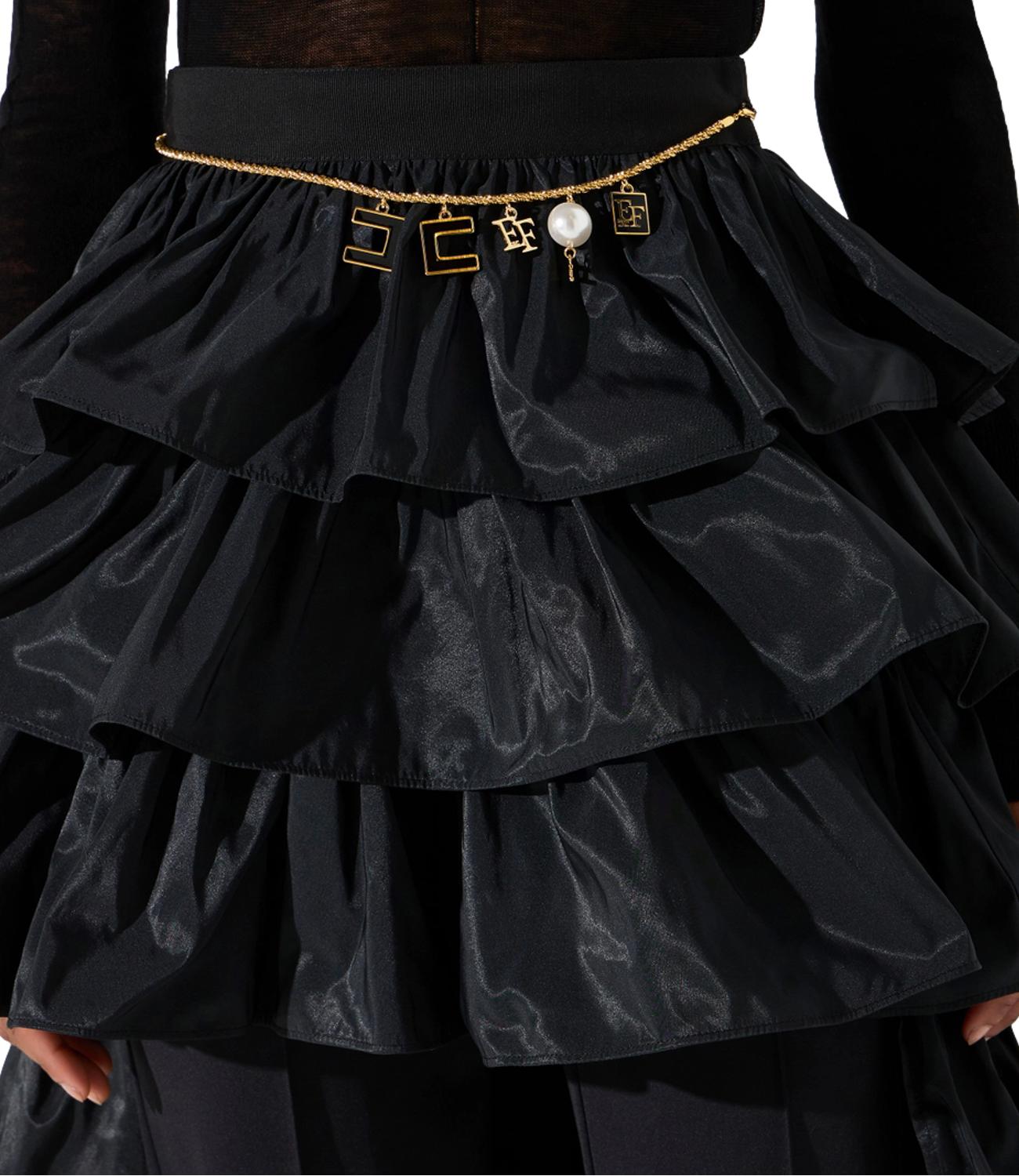 Gonna Elisabetta Franchi GO23067E2 Donna - Nero