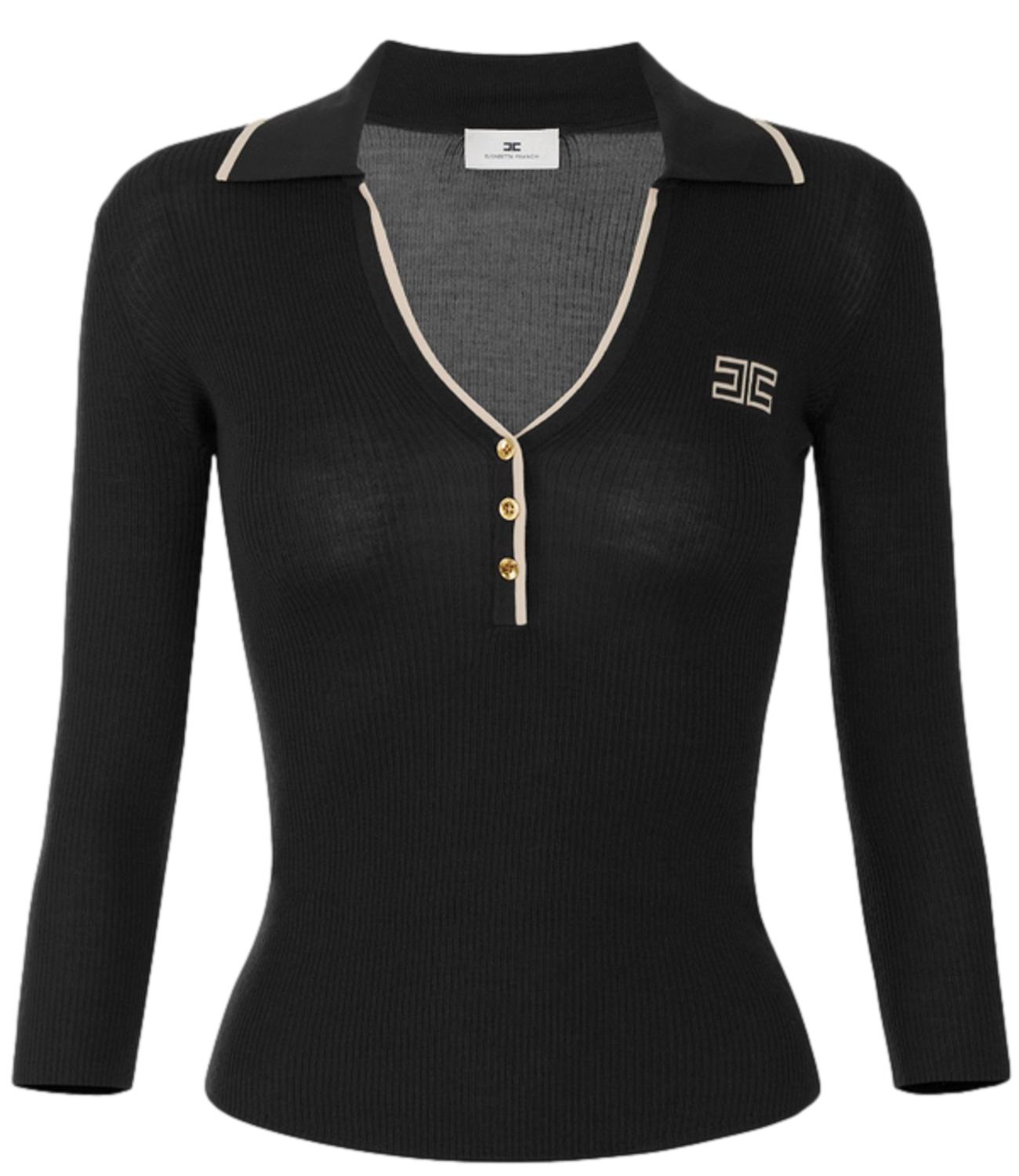 Maglia Elisabetta Franchi MK17B66E2 Donna - Nero/burro