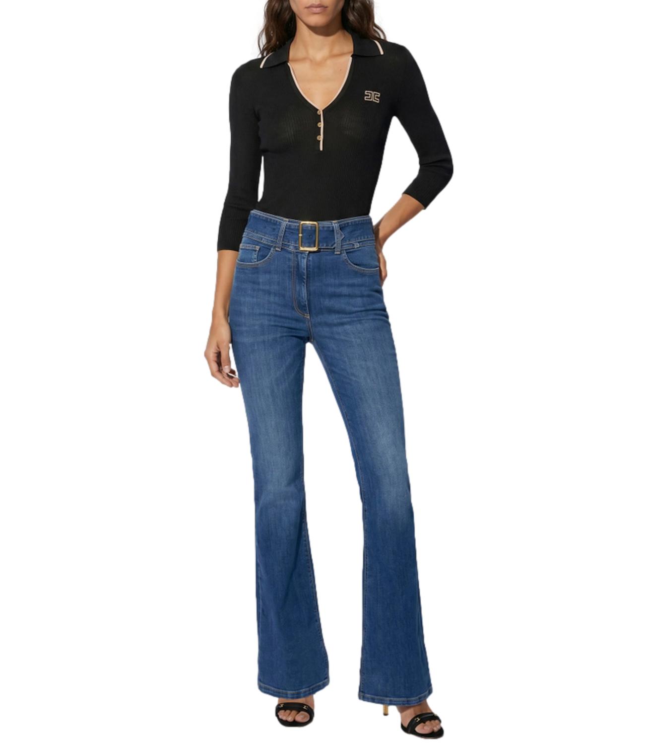 Maglia Elisabetta Franchi MK17B66E2 Donna - Nero/burro