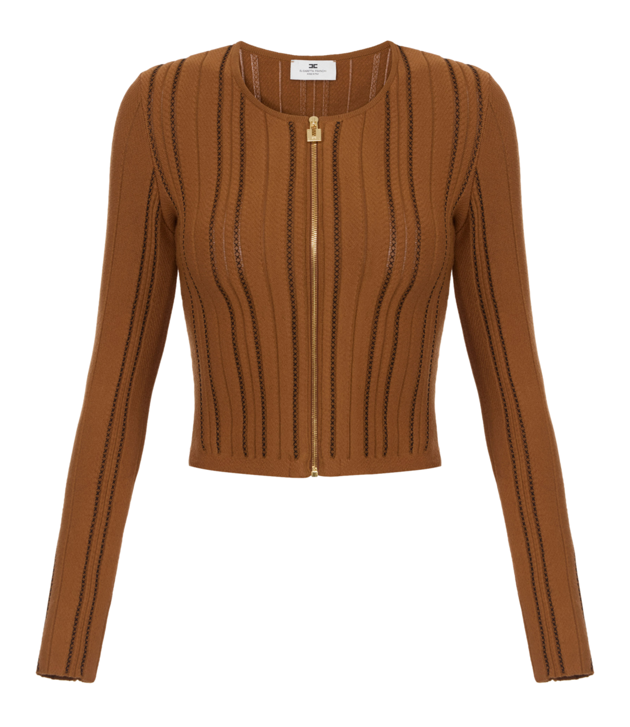 Maglia Elisabetta Franchi MK38Q67E2 Donna - Sigaro/nero
