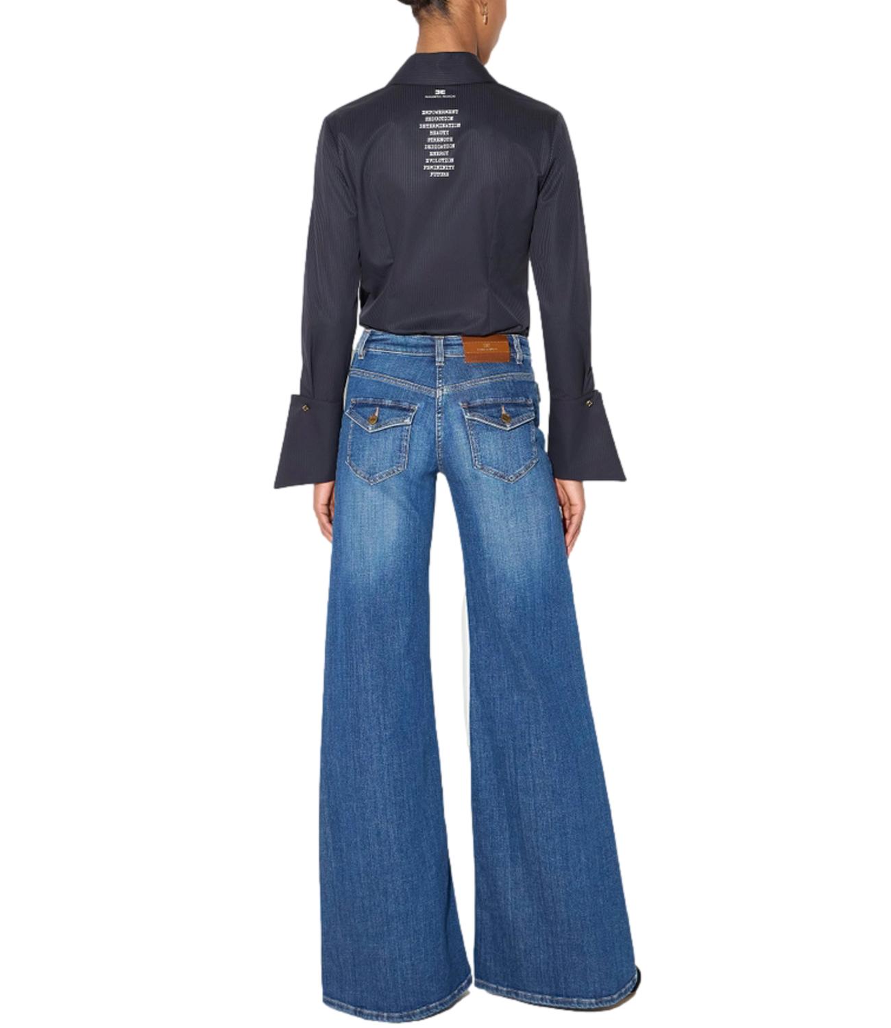 Jeans Elisabetta Franchi PJ18N66E2 Donna - Blue Vintage