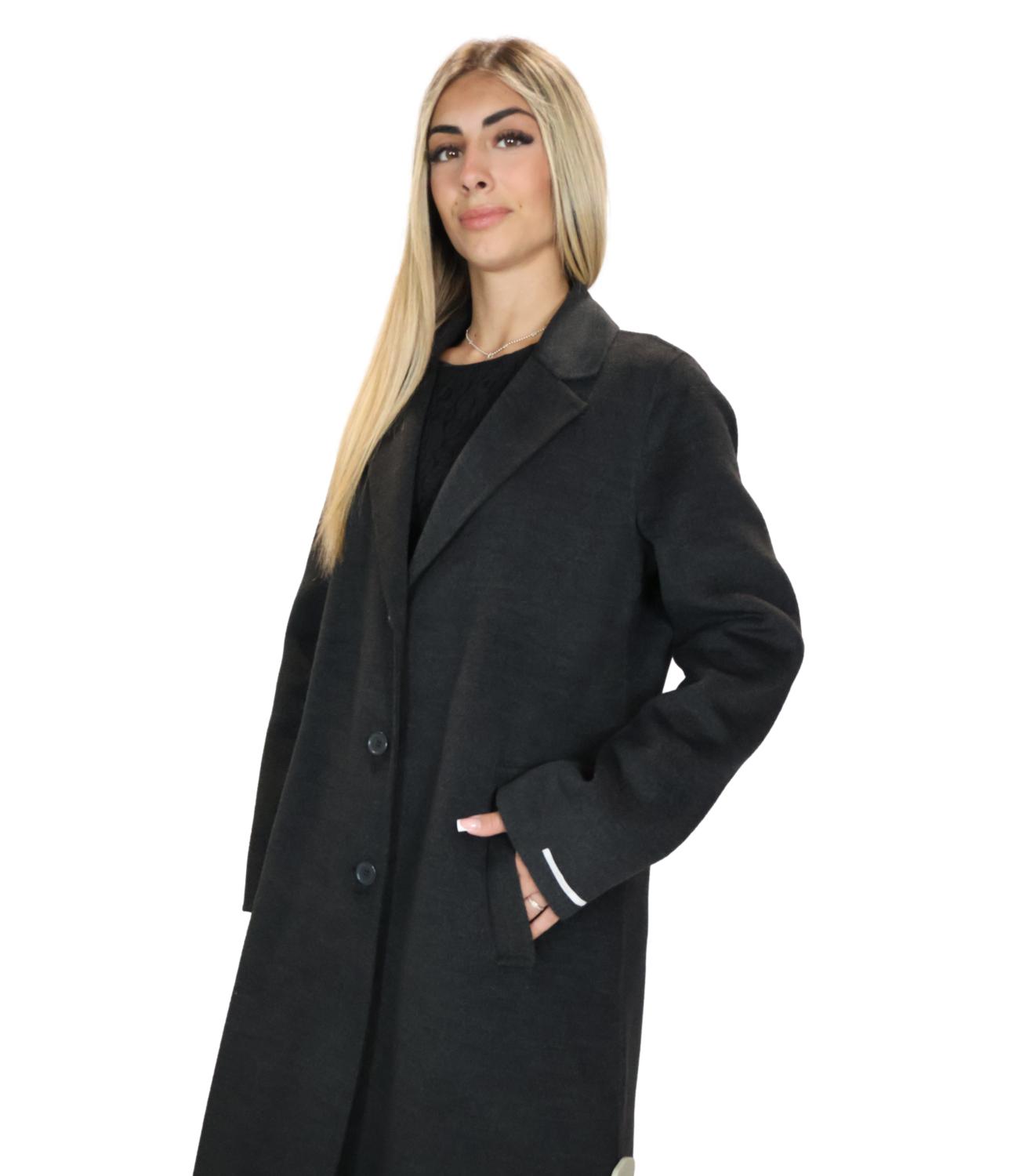 Cappotto Emme Marella 2625016031200 Donna - Grigio Scuro Melange