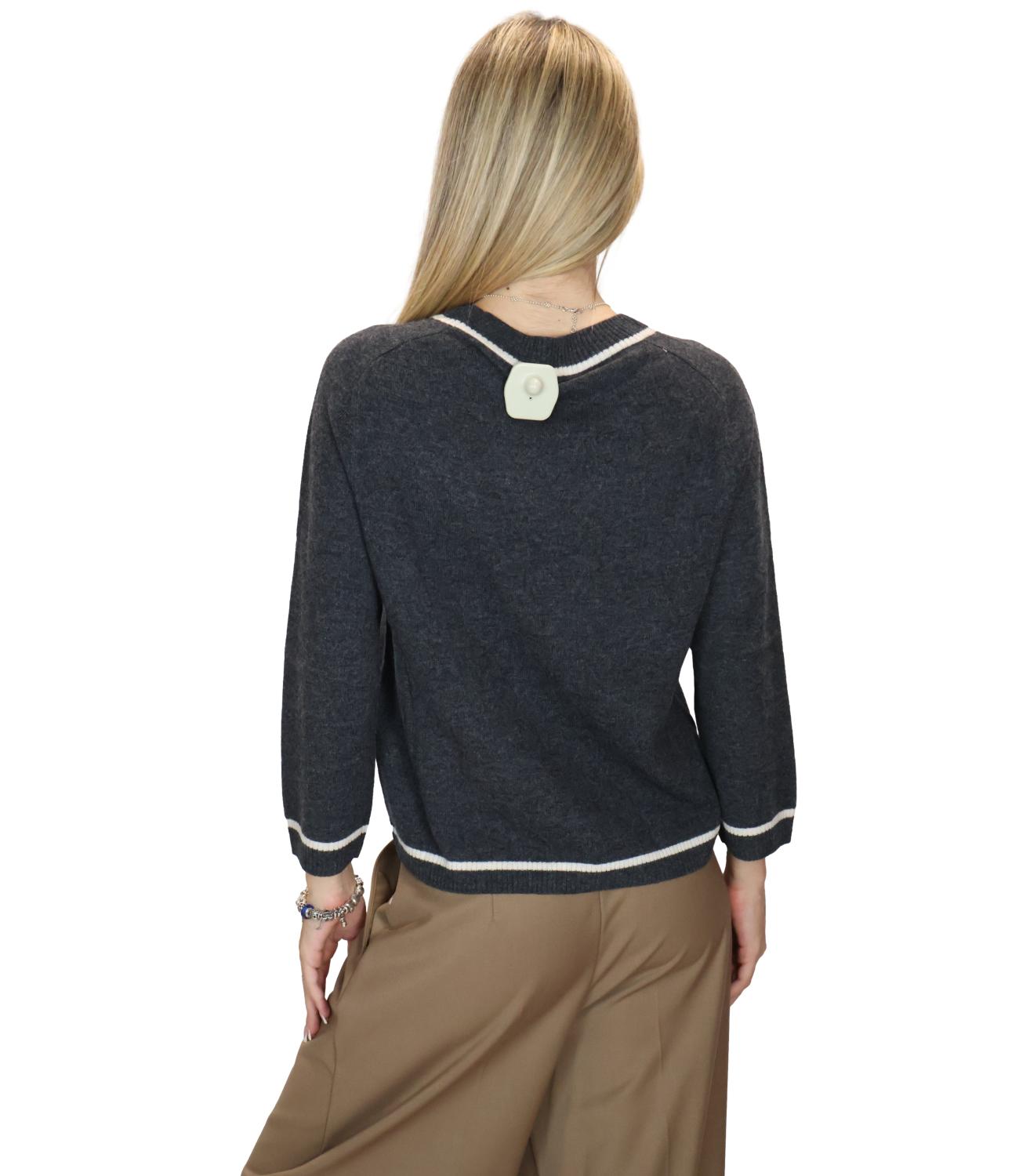 Maglia Emme Marella 2625366241200 Donna - Grigio Scuro Melange
