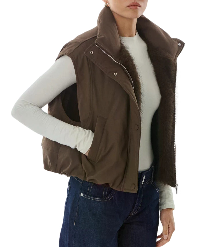 Gilet Giovanni Paris LYORA Donna - Marrone
