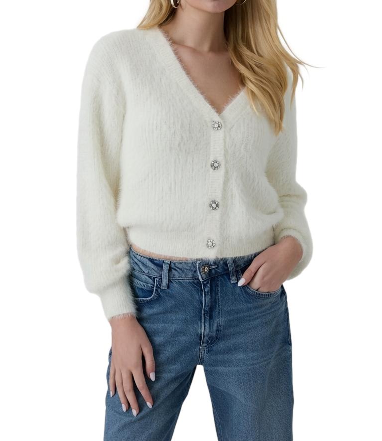 Cardigan Guess W6BR26Z1408 Donna - Cream White