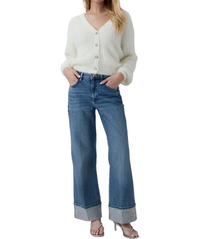 Cardigan Guess W6BR26Z1408 Donna - Cream White