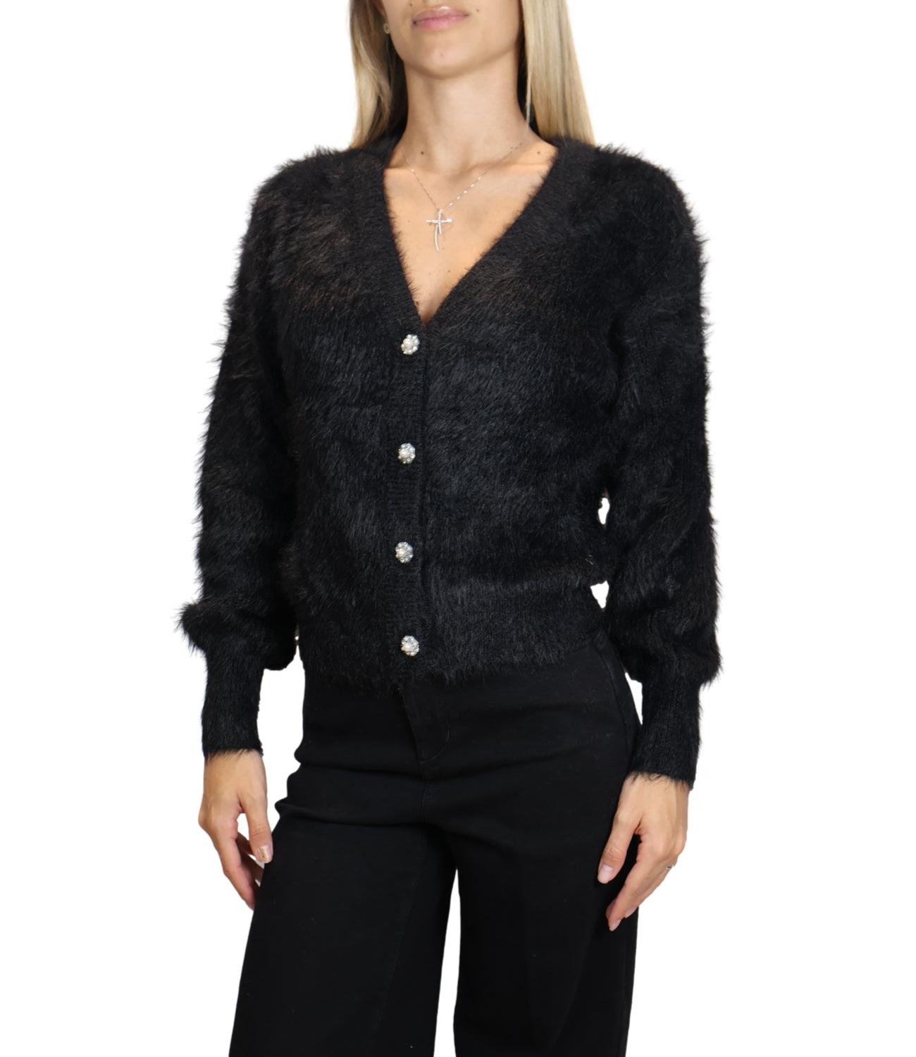 Cardigan Guess W6BR26Z1408 Donna - Jet Black A996