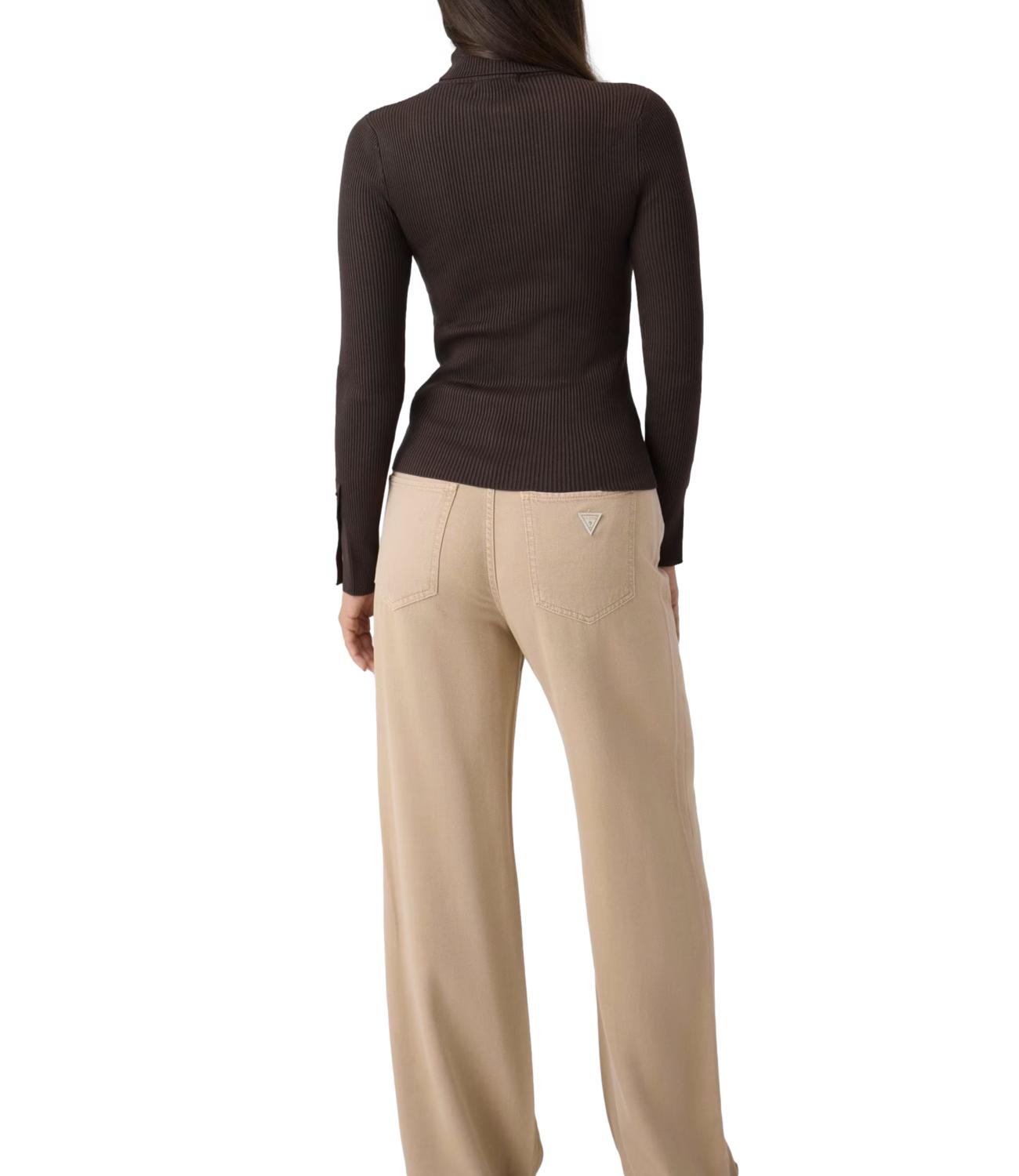 Maglia Guess W6BR29Z1417 Donna - Dark Coffee