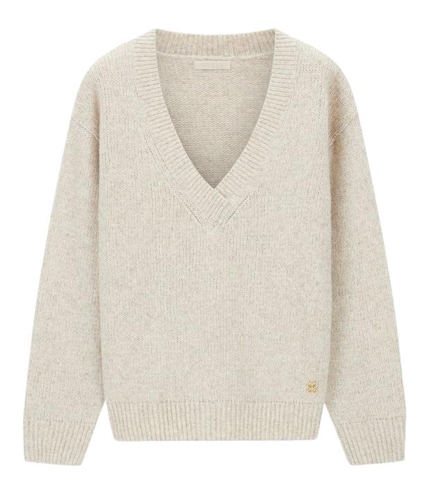 Maglia Guess W6BR42Z1438 Donna - Creme Brulee Sequins