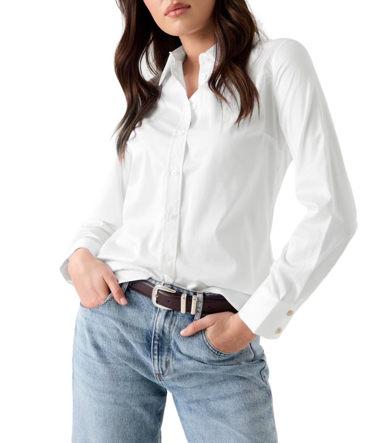 Camicia Guess W6YH10W2752 Donna - Pure White