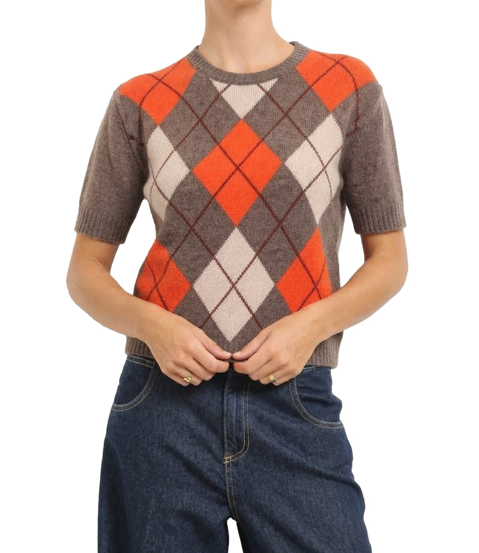 Maglia Have One MFP-R075 Donna - Tortora/arancio