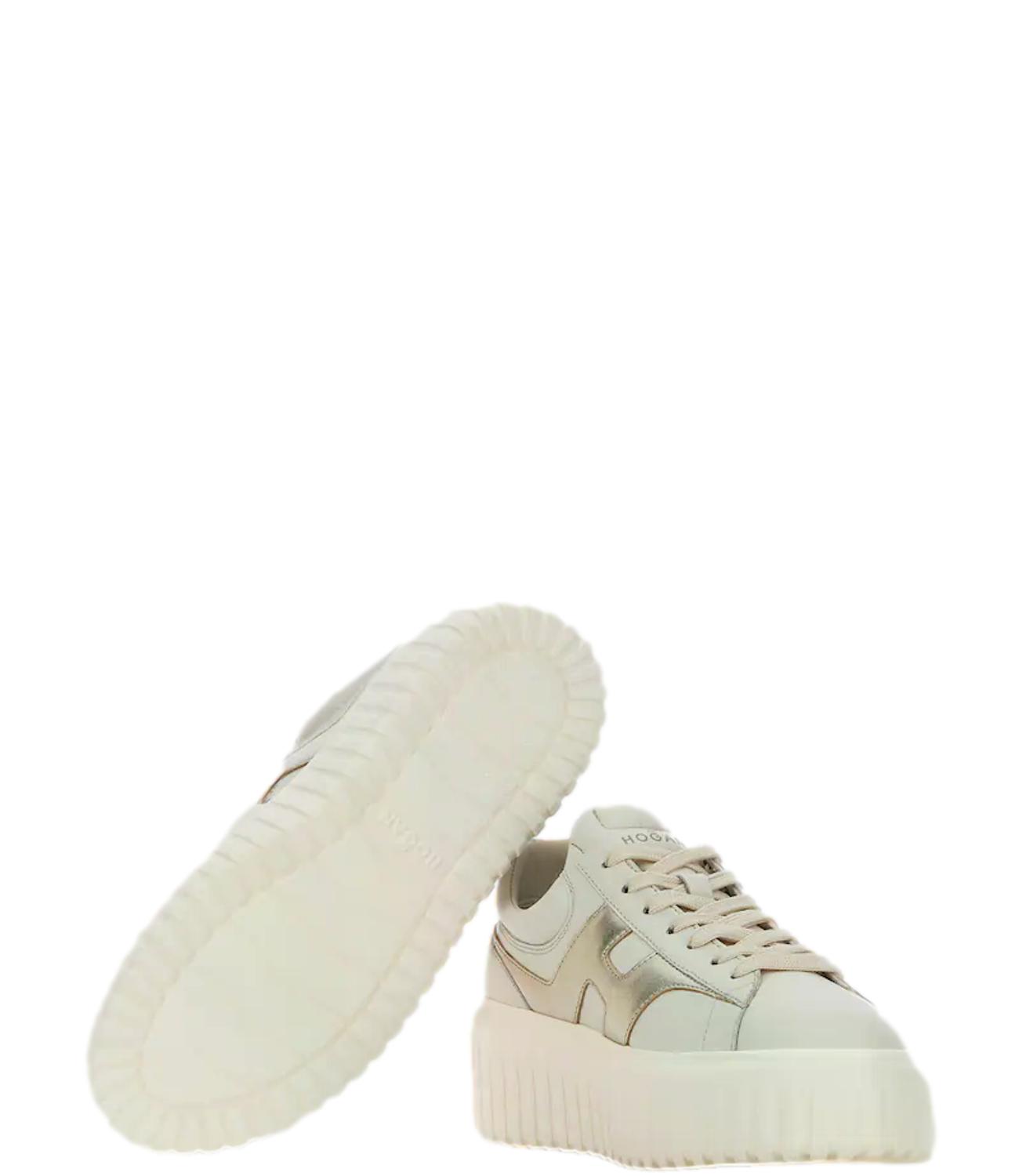 Scarpe Hogan HXW6450FE91NCS Donna - B013(yogurt)+b202(platino)
