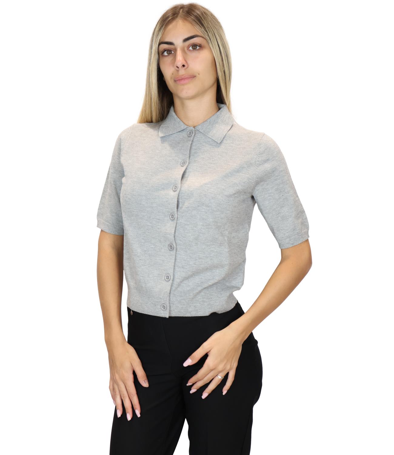 Cardigan Iblues 2627346031200 Donna - Grigio Melange