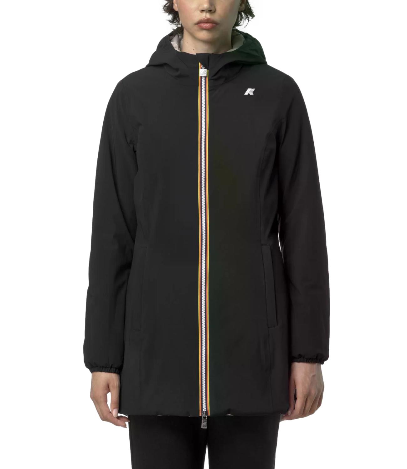 Giacca K-Way K6128UW Donna - Black Pure - Beige Khaki