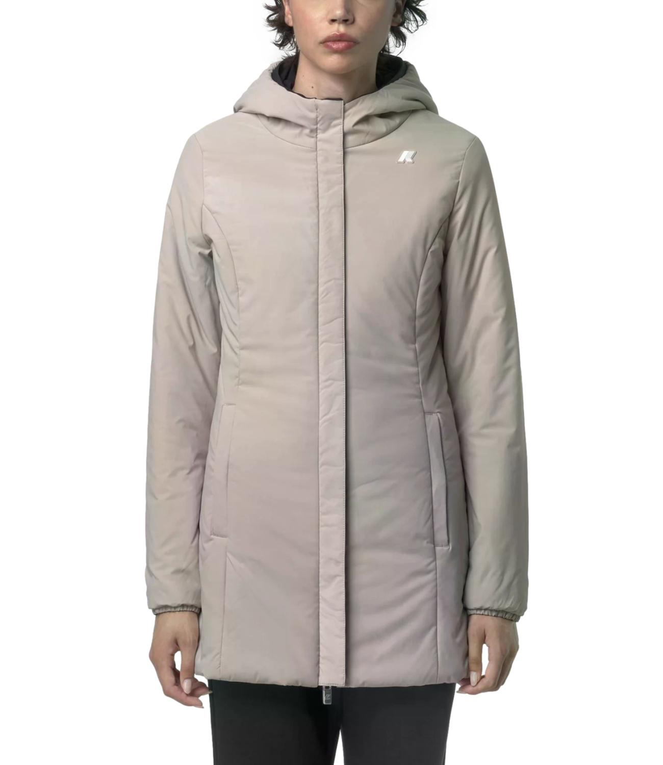 Giacca K-Way K6128UW Donna - Black Pure - Beige Khaki