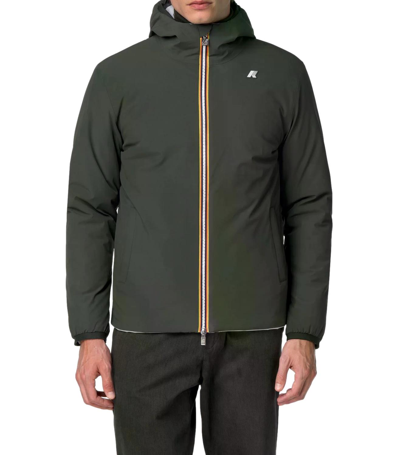 Giacca K-Way K6128VW Uomo - Green Blackish - Grey Ash