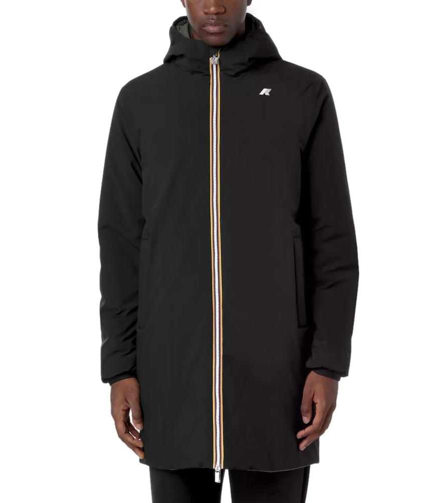 Giacca K-Way K6128WW Uomo - Black Pure - Green Army
