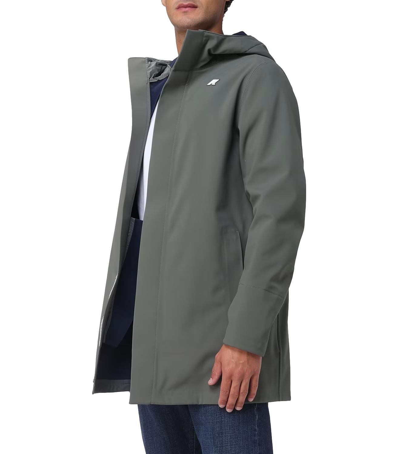 Giacca K-Way K7126UW Uomo - Green Blackish - Blue Depth