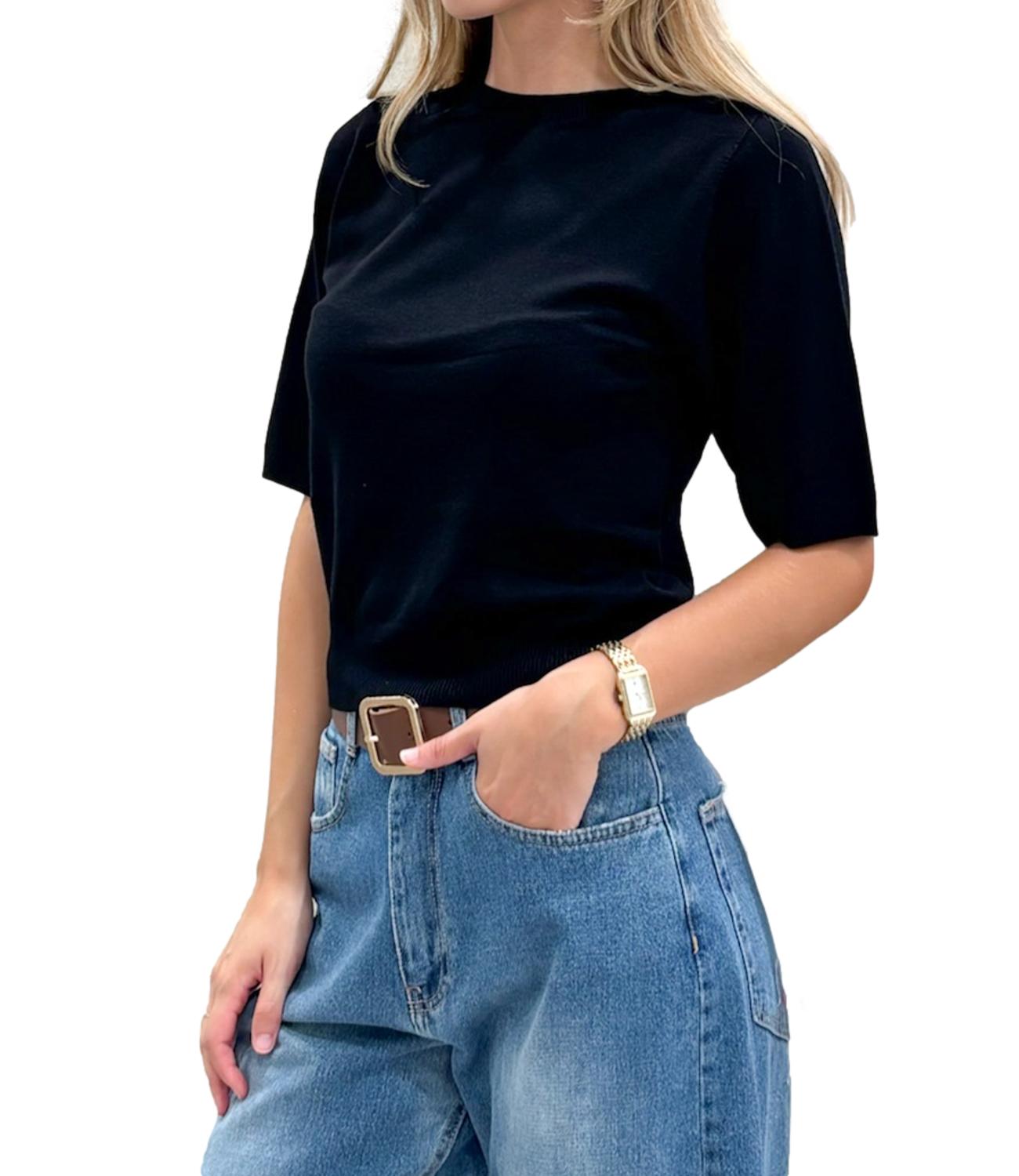 Maglia Kontatto 3M1704C Donna - NerO-Black