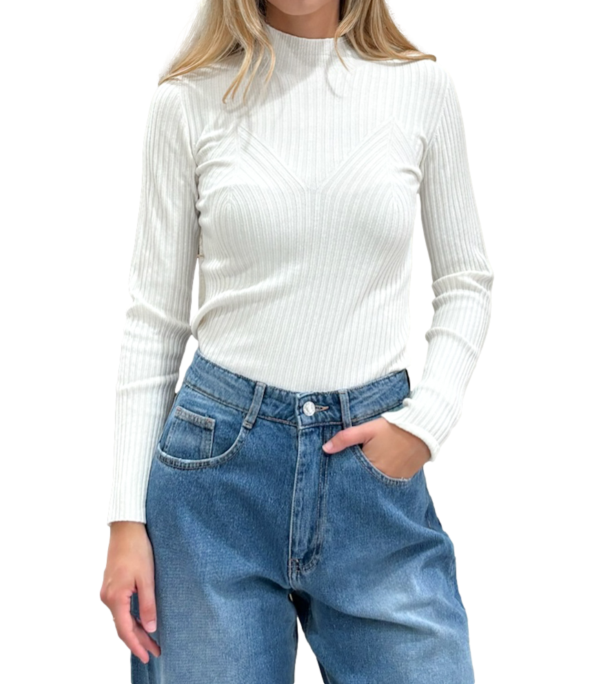 Maglia Kontatto 3M1714C Donna - Panna/offwhite