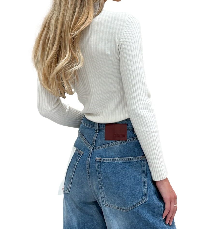 Maglia Kontatto 3M1714C Donna - Panna/offwhite